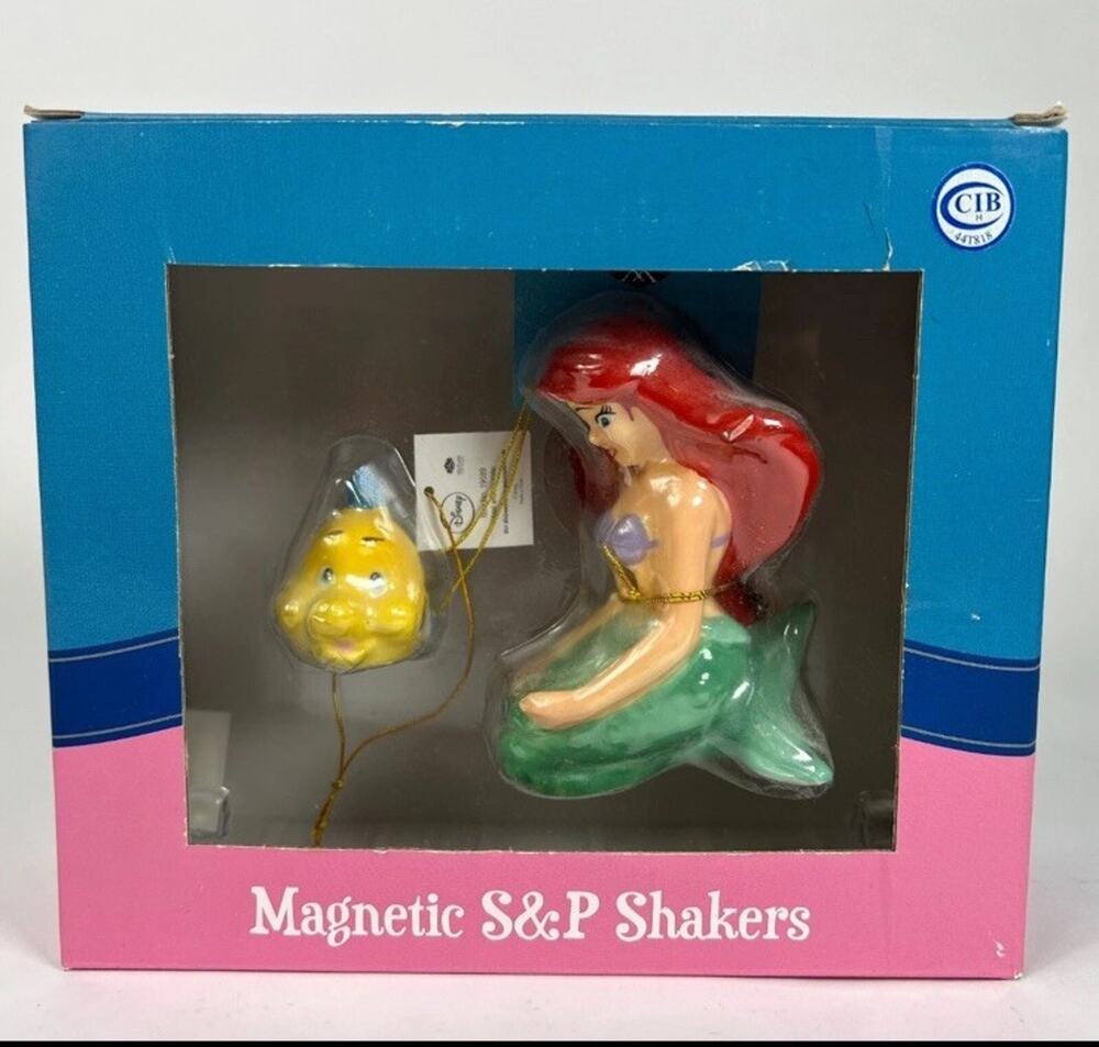 The Little Mermaid Salt And Pepper Shaker Set Westland Disney Vintage Ariel